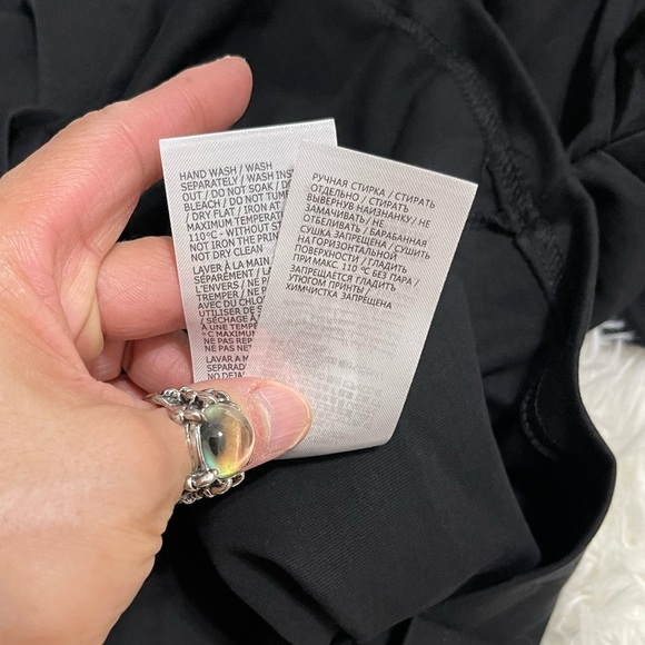 Like New Men Size Medium Gucci Logo Embroidered Oversized Tee 100% Cotton Black - Picture 13 of 13